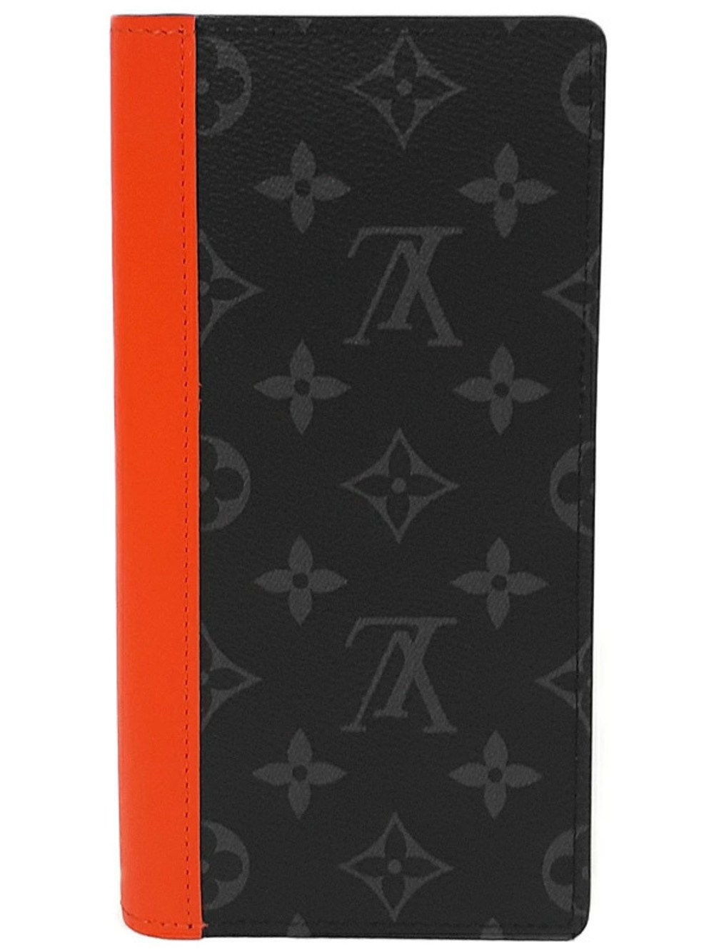 Louis Vuitton Monogram Eclipse Black Portefeuille Brazza Bi fold Long Wallet
